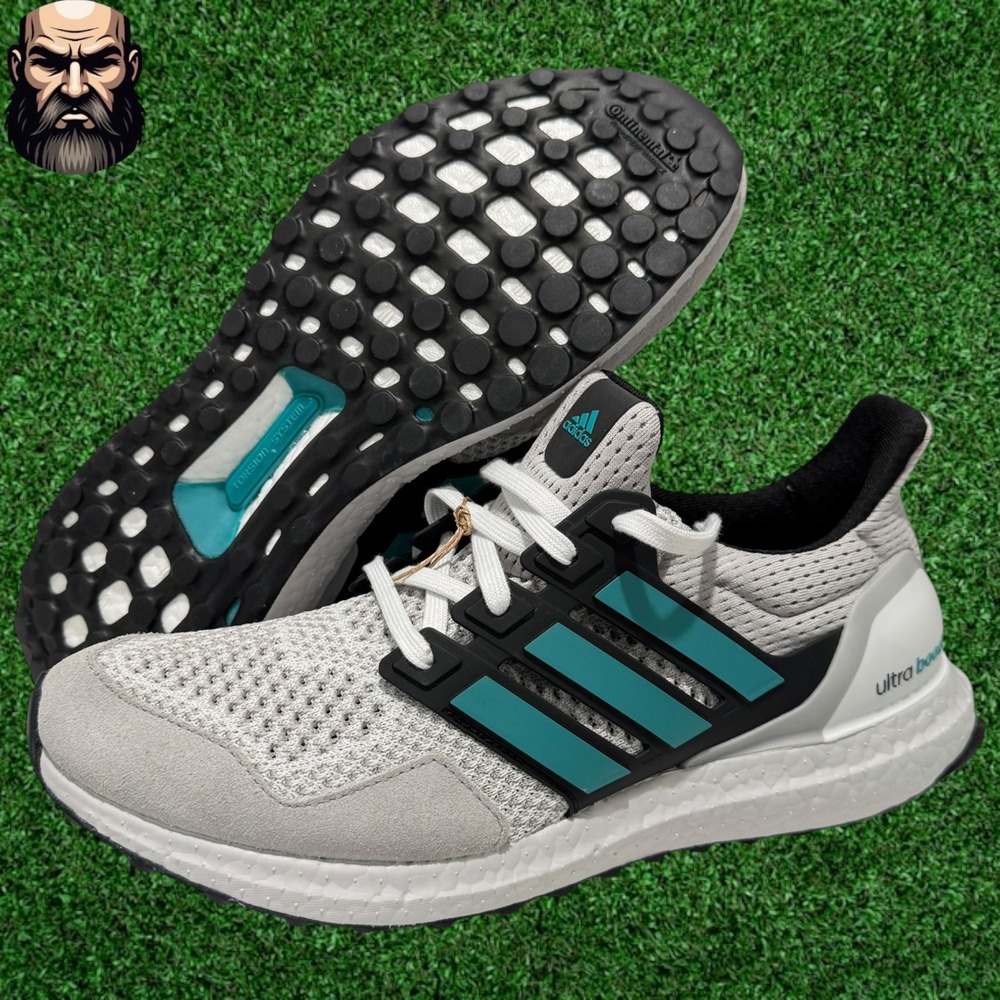 adidas UltraBoost 1.0 White Pure Teal Running Shoes JQ0823 Men's Size 9